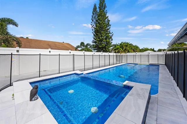 swimming pool view from deck