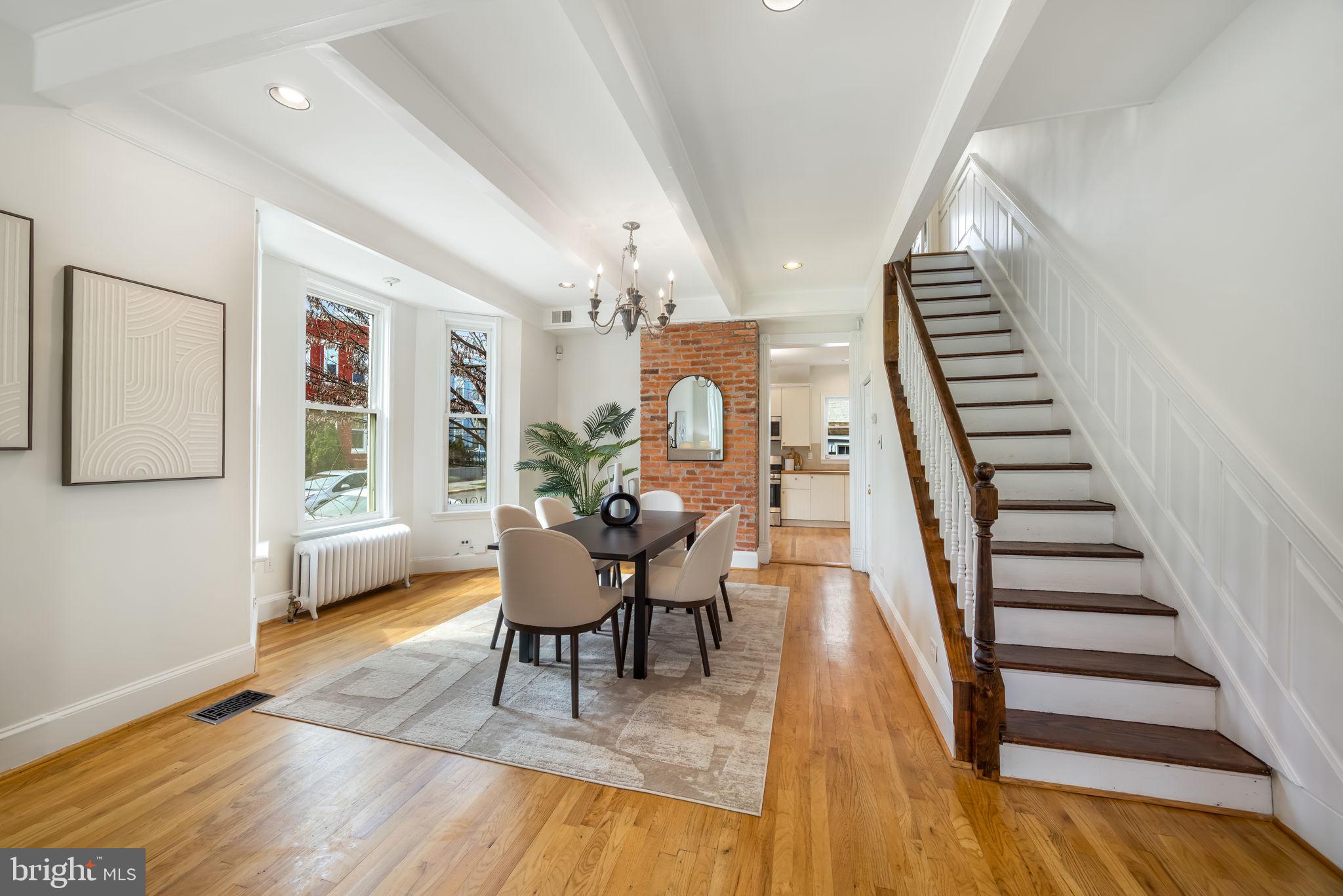 520 14th Street Northeast Washington, DC 20002 - Photo 13 of 44 Separate dining area w high ceilings and hardwoods