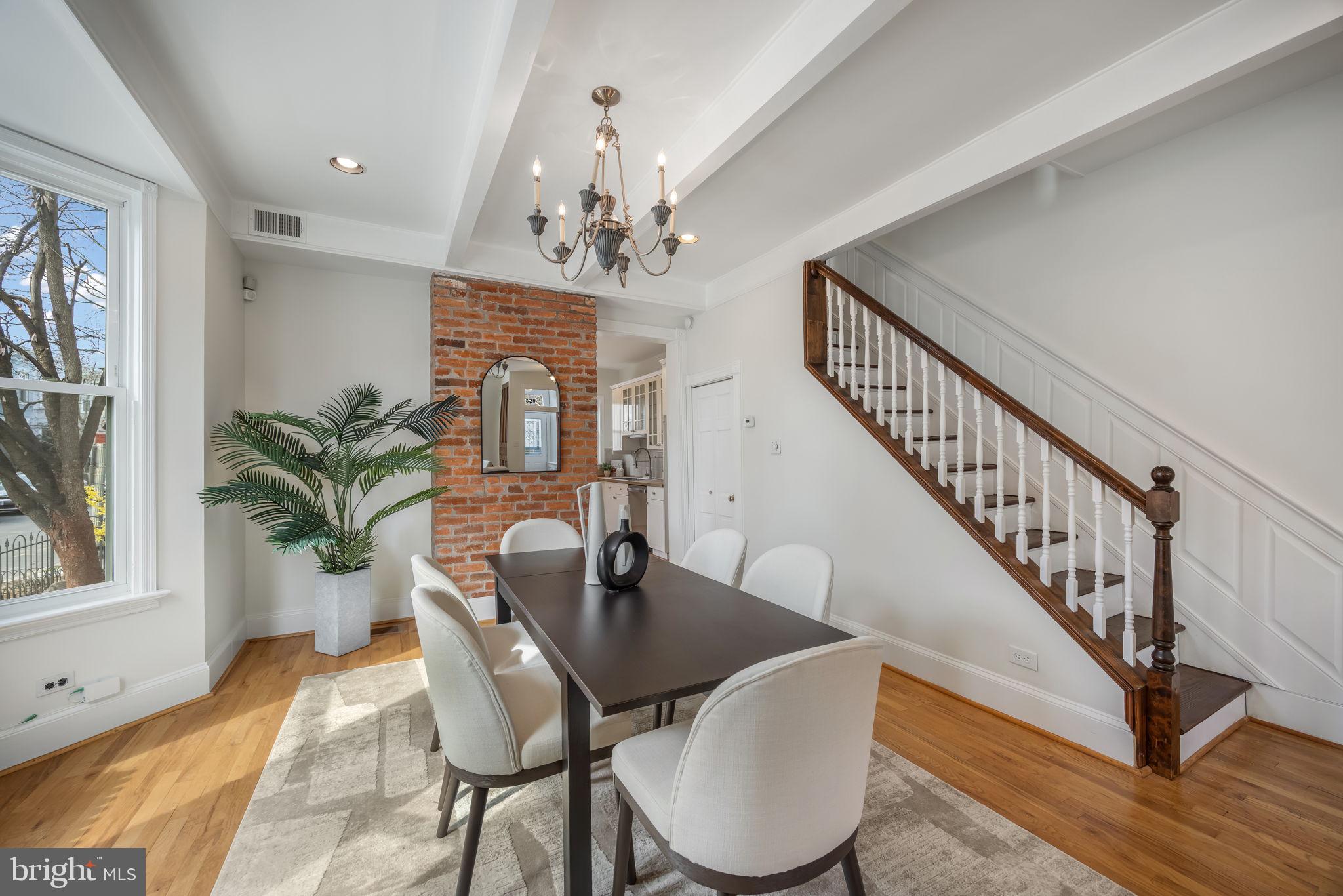 520 14th Street Northeast Washington, DC 20002 - Photo 14 of 44 Separate dining area w high ceilings and hardwoods