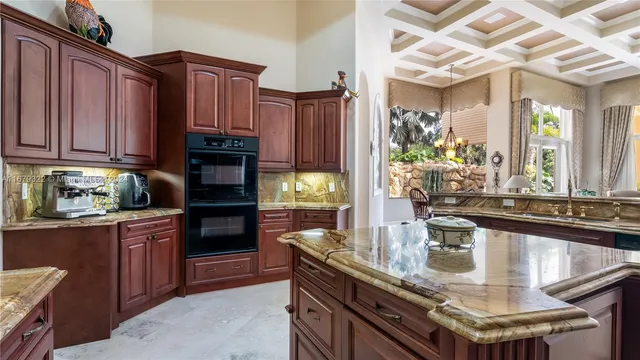 a view of a a dining room with furniture window and outside view