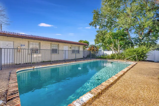 a view of a backyard with a garden