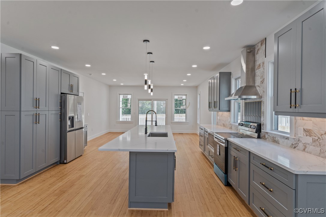 2805 Bethlehem Road Henrico, VA 23228 - Photo 12 of 42 Kitchen featuring an island with sink, appliances