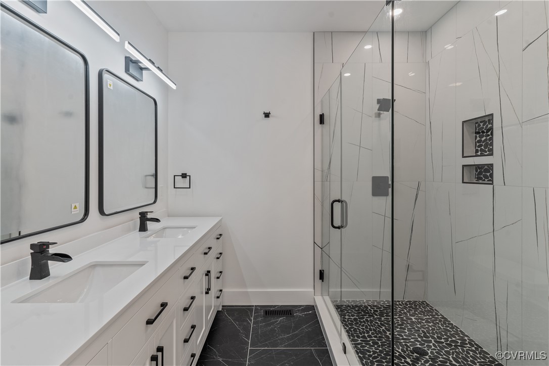 2805 Bethlehem Road Henrico, VA 23228 - Photo 22 of 42 Bathroom featuring an enclosed shower and vanity