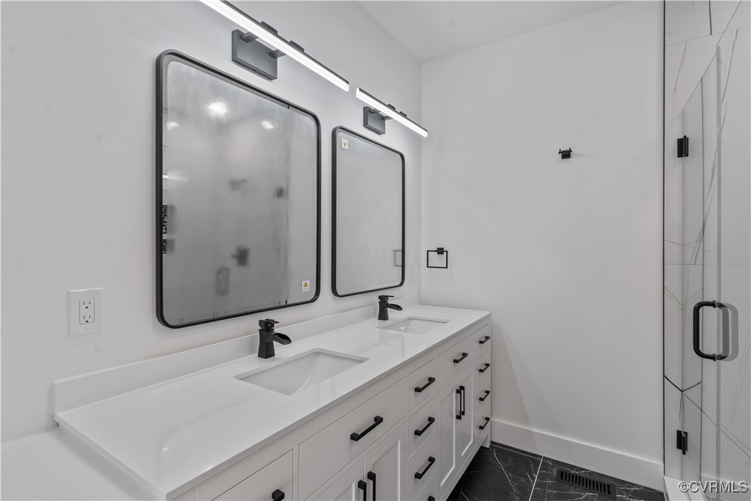 2805 Bethlehem Road Henrico, VA 23228 - Photo 31 of 42 Bathroom featuring tile patterned floors, a shower