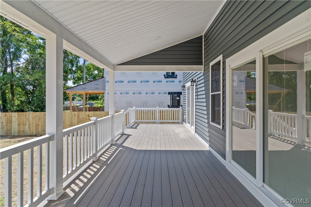2805 Bethlehem Road Henrico, VA 23228 - Photo 36 of 42 Wooden terrace featuring covered porch