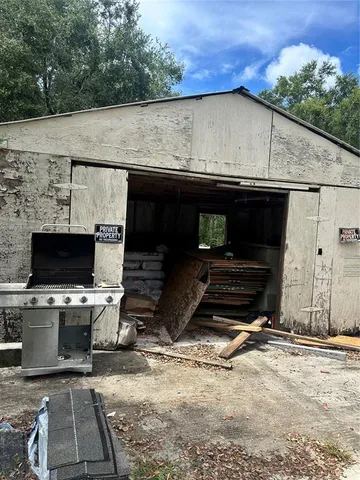 a view of a ocean with a small yard