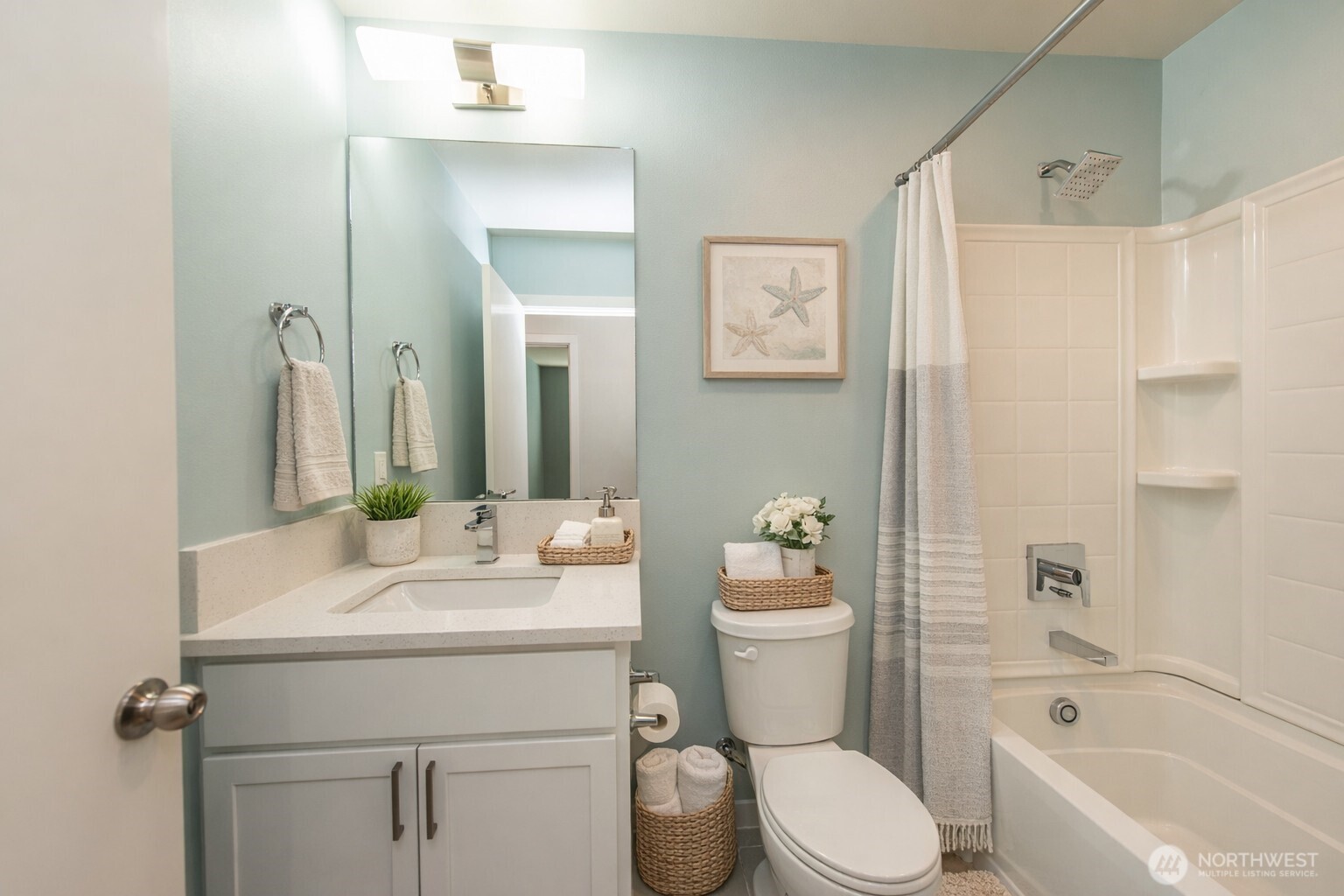 3601 Page Street Port Angeles, WA 98362 - Photo 24 of 40 a bathroom with a sink toilet and shower