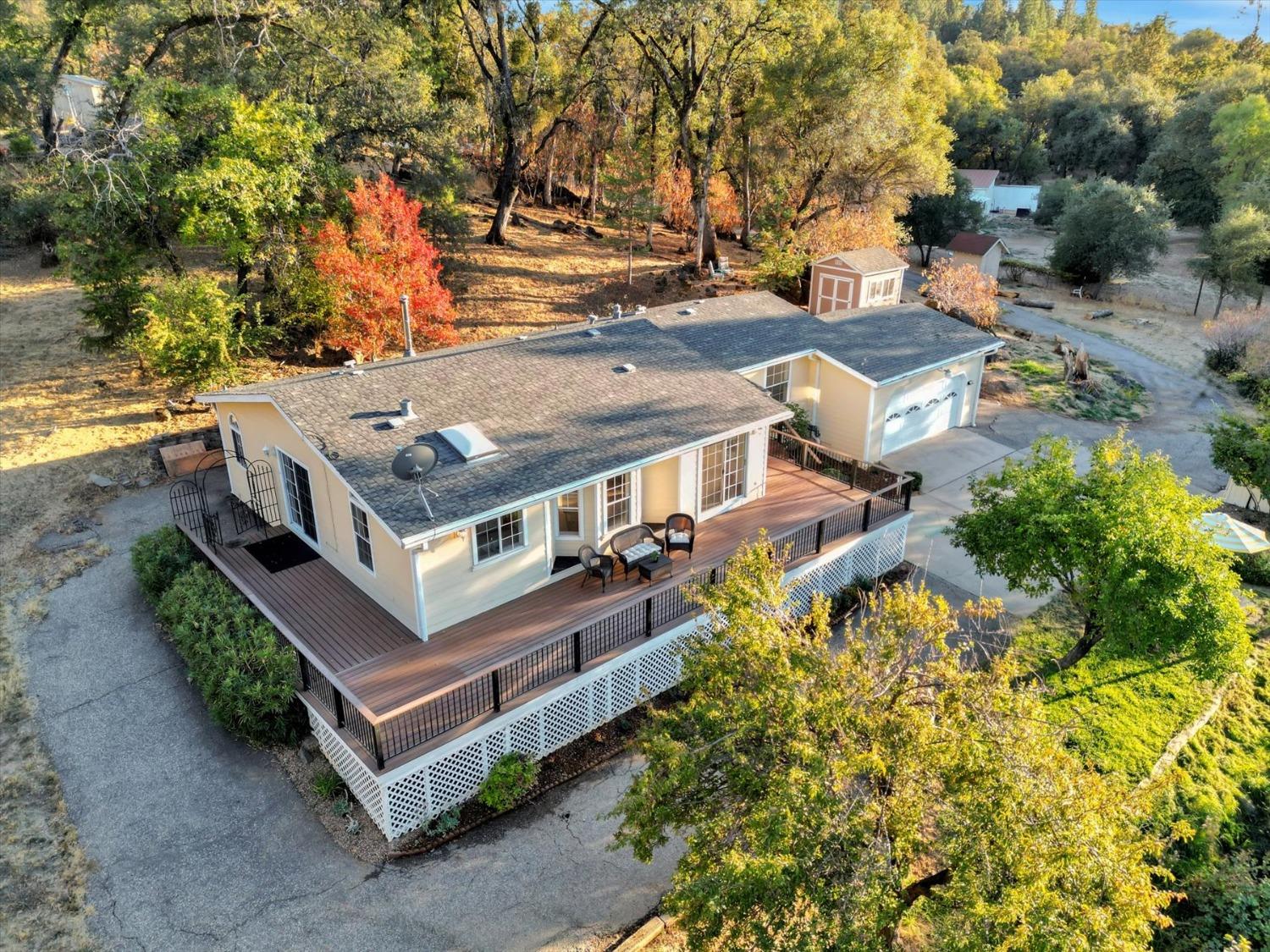16260 Hillaire Road Rough and Ready, CA 95975 - Photo 23 of 45 an aerial view of a house with a yard basket ball court and outdoor seating