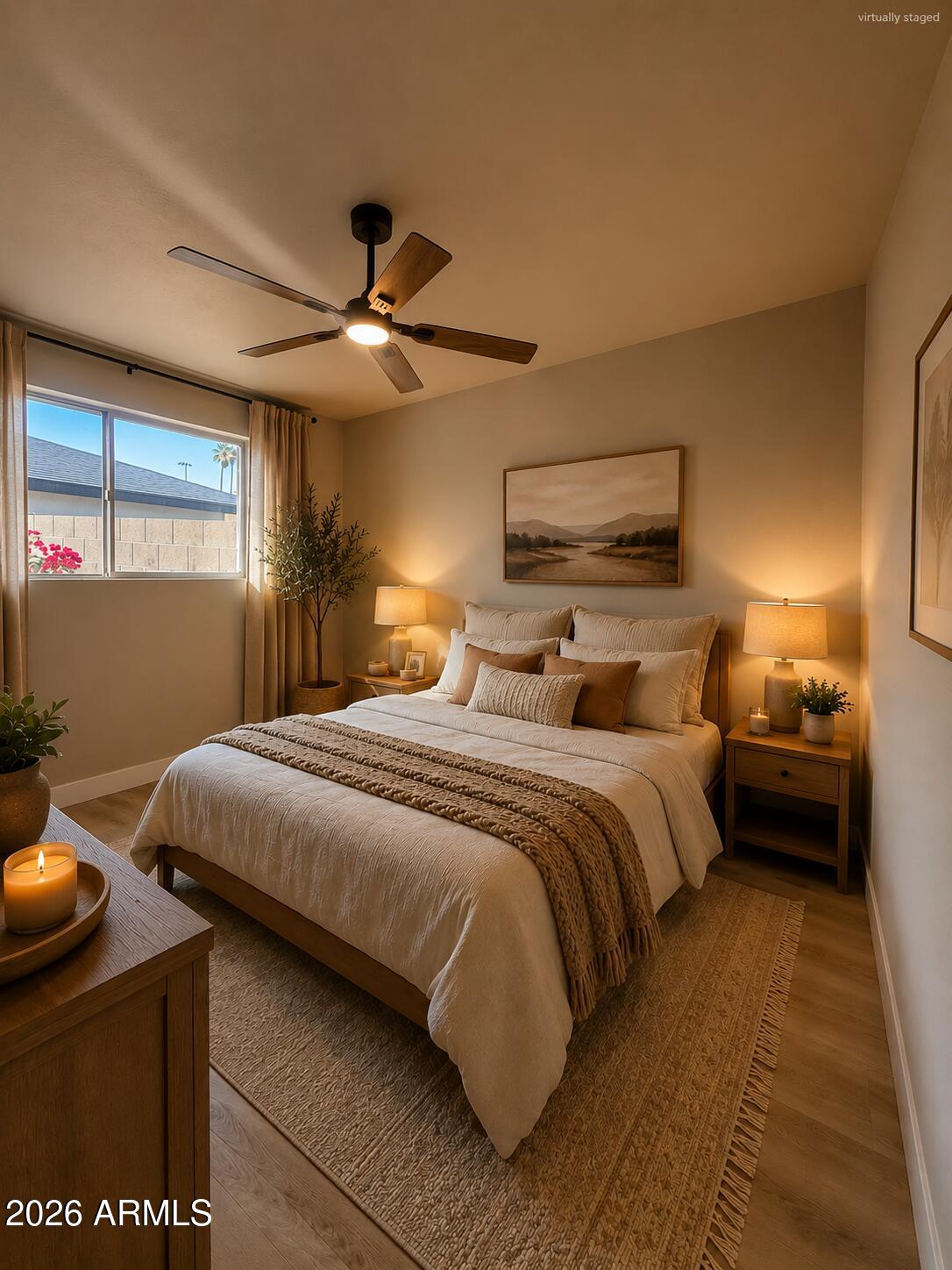 5420 North Granite Reef Road Scottsdale, AZ 85250 - Photo 17 of 30 a bedroom with double bed and a window