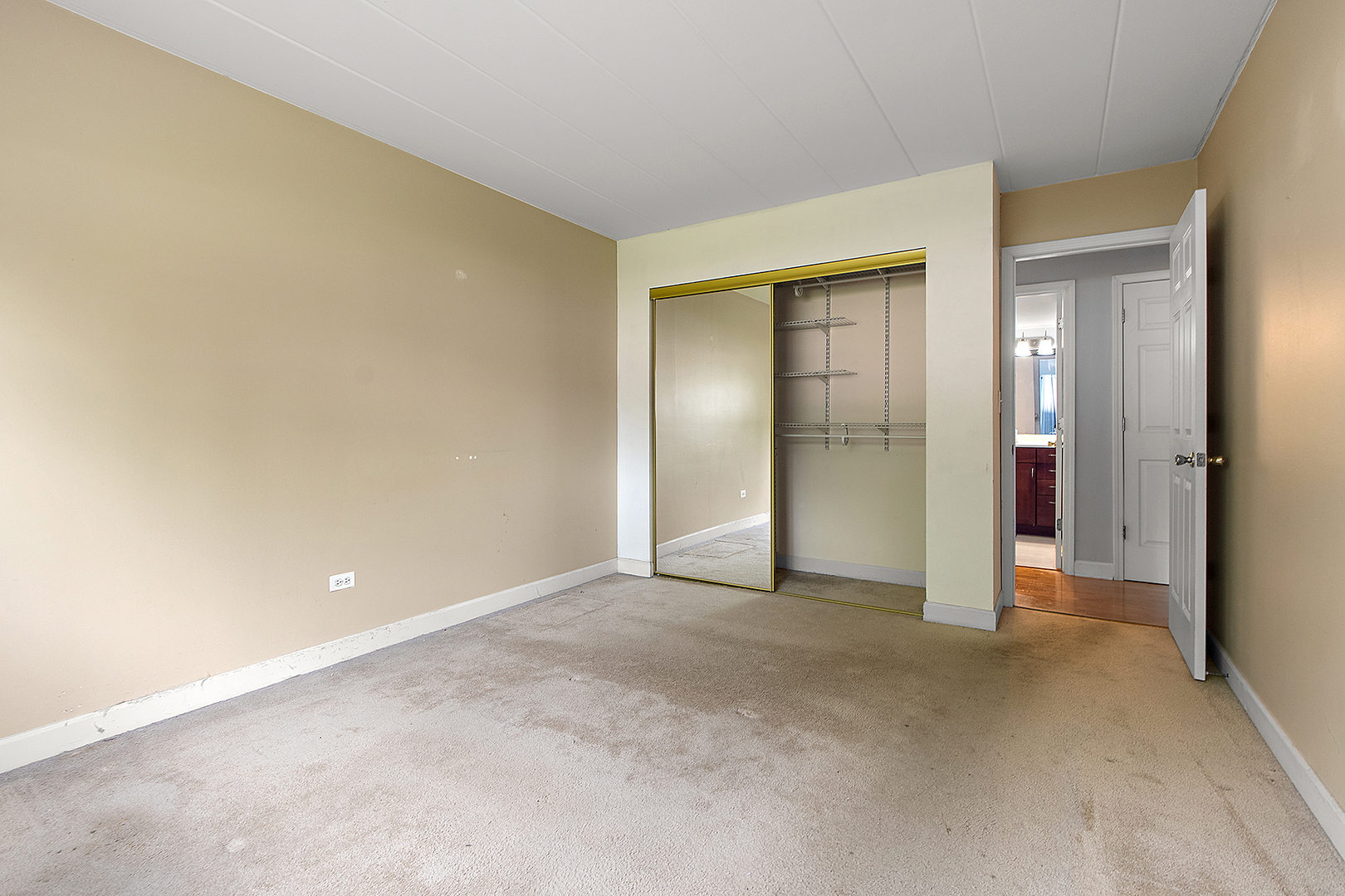 1000 South Lorraine Road, Unit 110 Wheaton, IL 60189 - Photo 20 of 29 a view of an empty room with closet and wooden floor