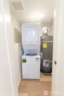 a utility room with washer and dryer