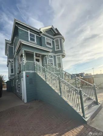 a front view of a house with balcony