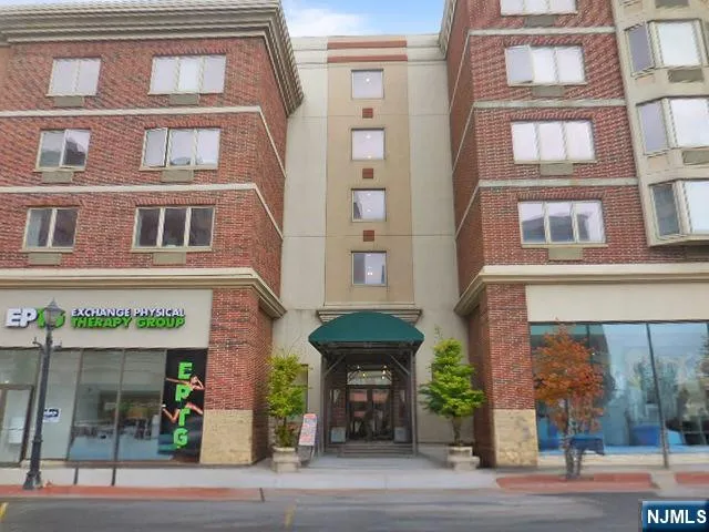 a front view of a building