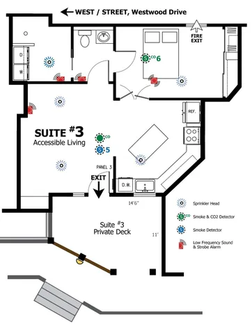 a kitchen with a refrigerator and a stove top oven