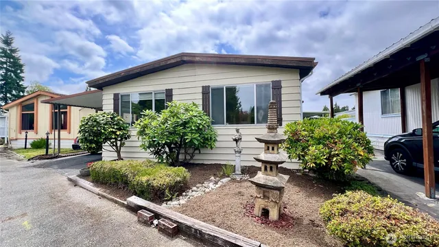 a view of a house with patio