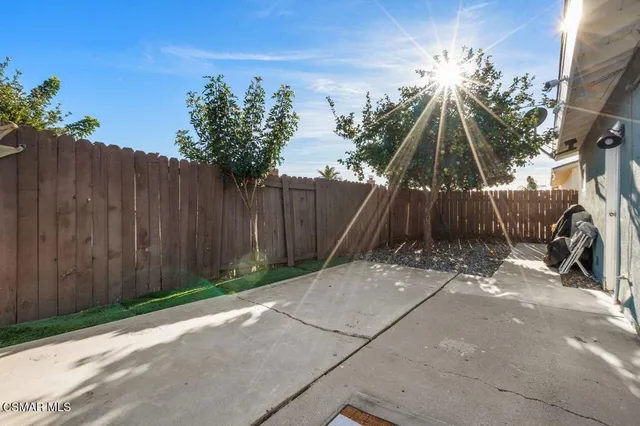 a backyard of a house