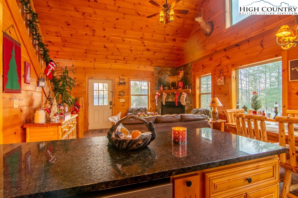 232 Bertie Circle Piney Creek, NC 28663 - Photo 25 of 50 a view of a living room and kitchen