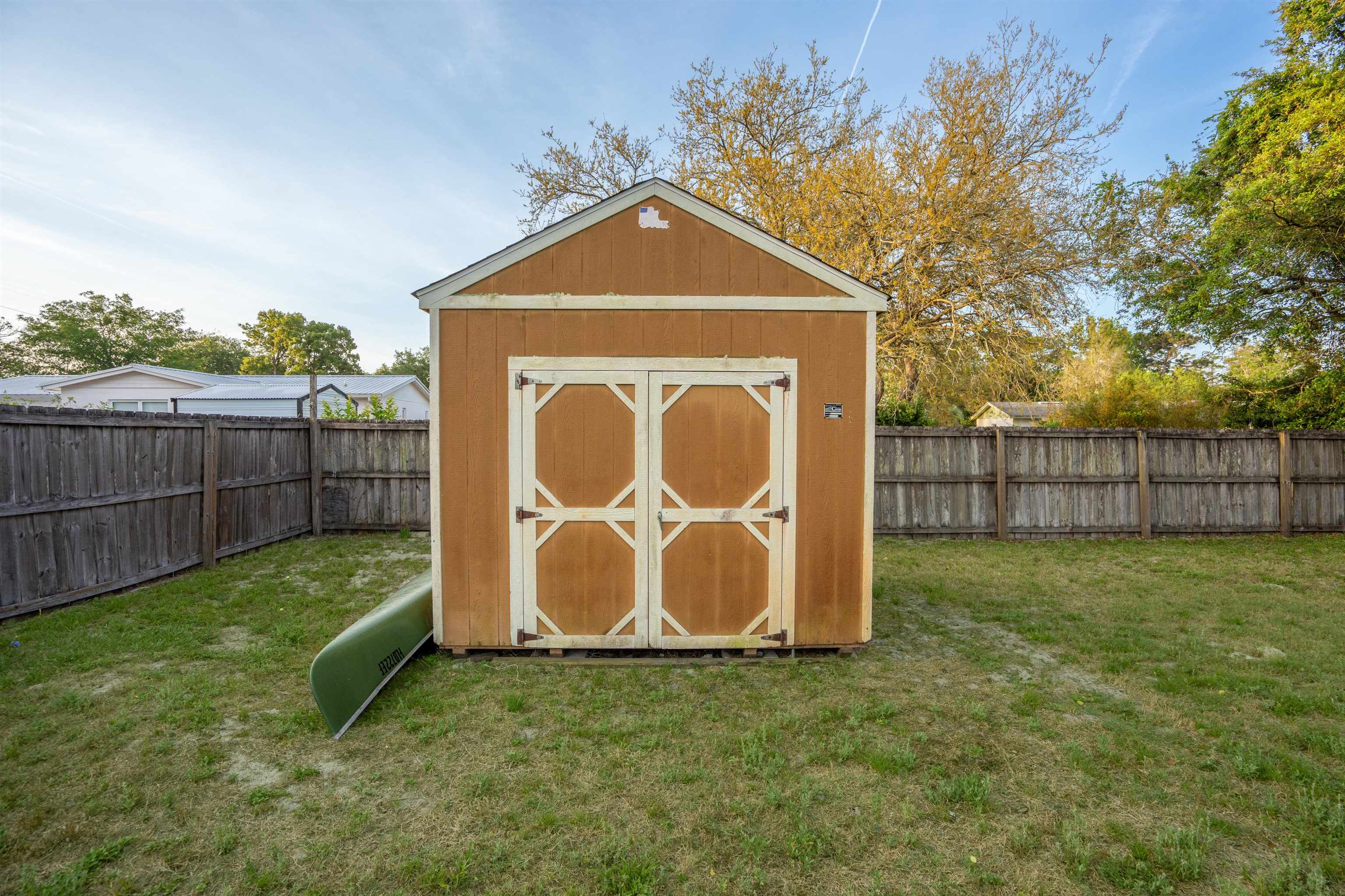 285 Trillo Street St. Augustine, FL 32086 - Photo 32 of 48 View of shed featuring a fenced backyard