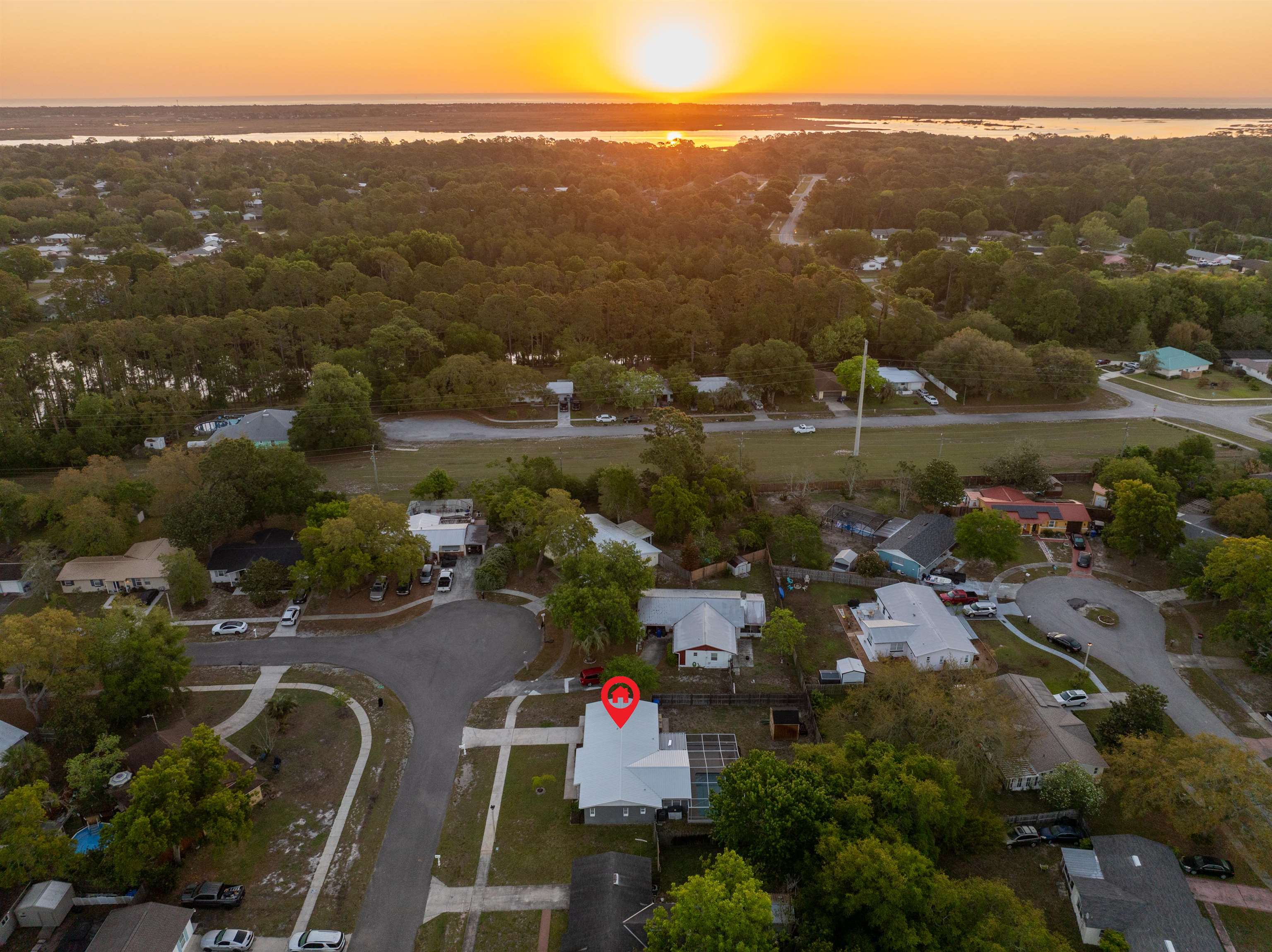 285 Trillo Street St. Augustine, FL 32086 - Photo 33 of 48 Aerial view of residential area with a nearby body of water