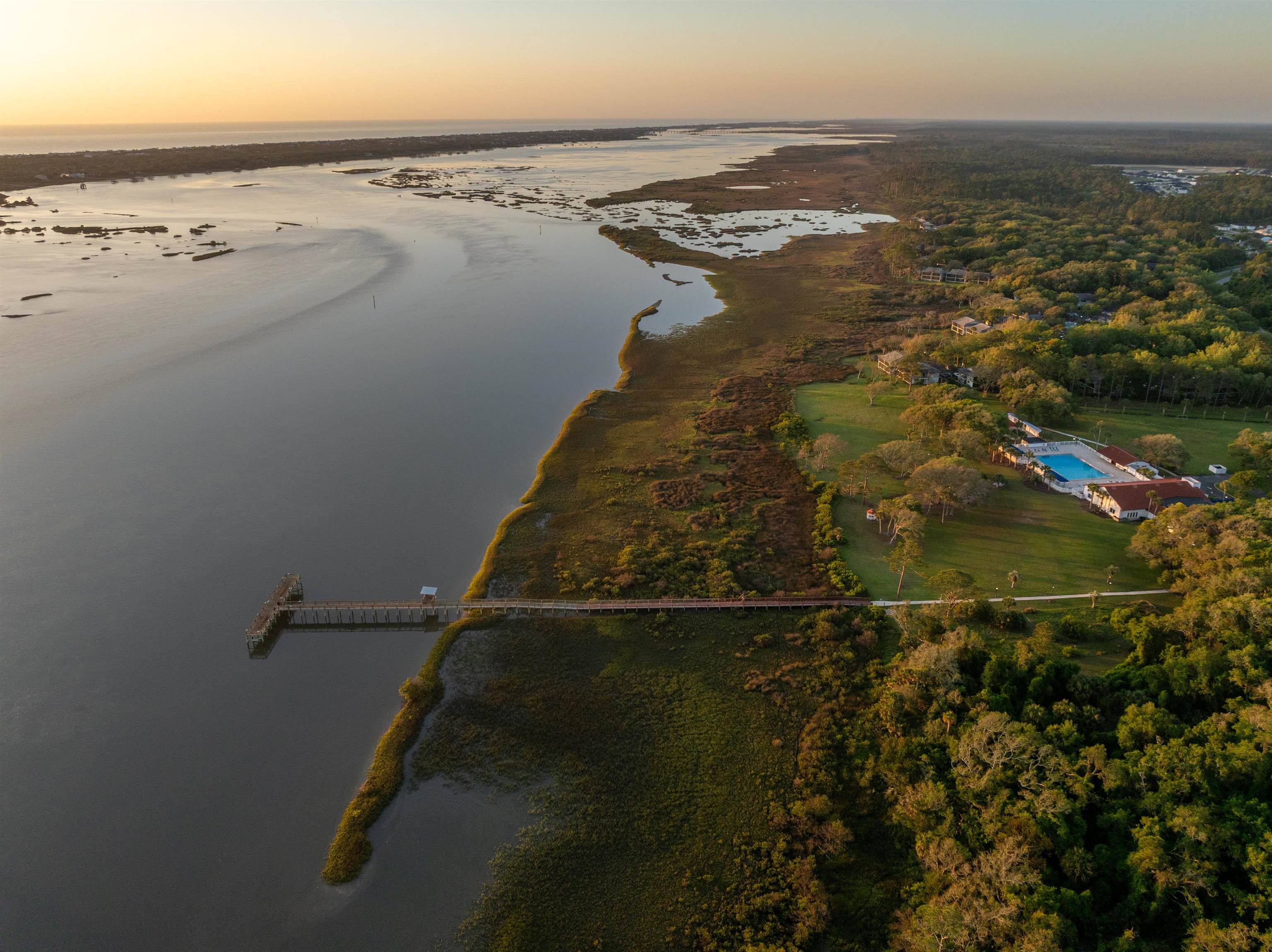 285 Trillo Street St. Augustine, FL 32086 - Photo 39 of 48 Aerial view at dusk of a water view