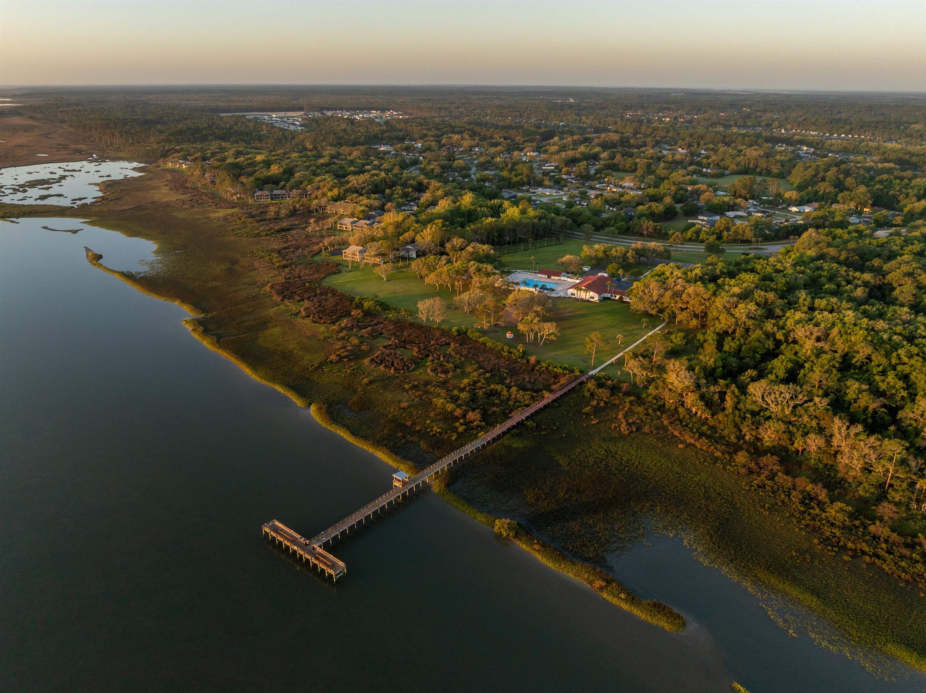 285 Trillo Street St. Augustine, FL 32086 - Photo 40 of 48 Aerial view at dusk of a water view