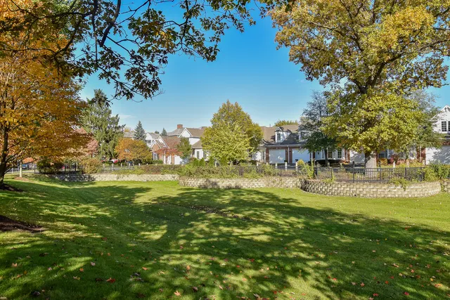a view of a lake with houses