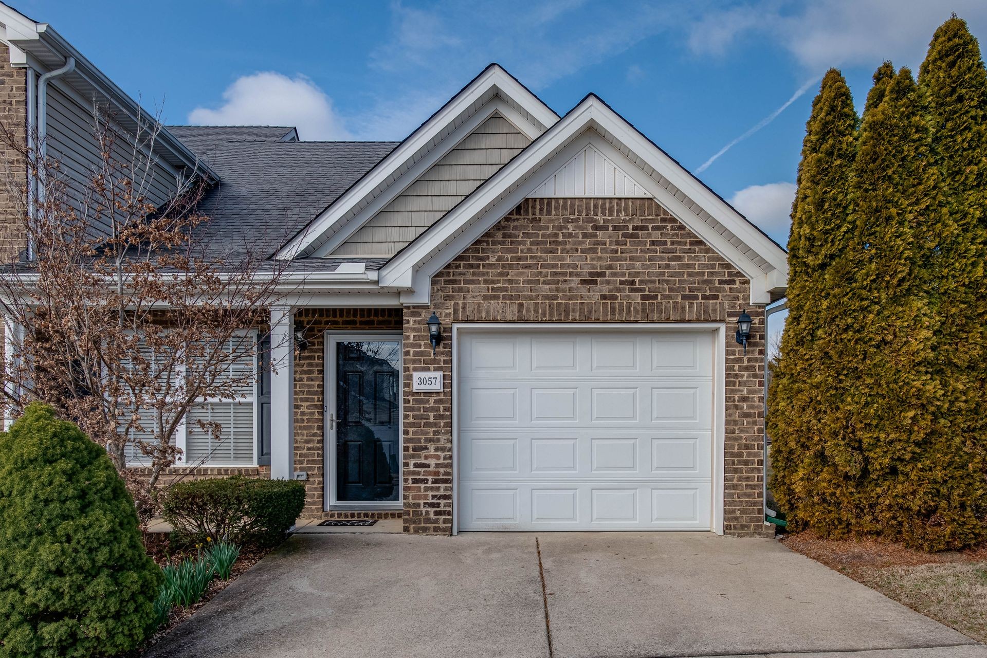 a front view of a house