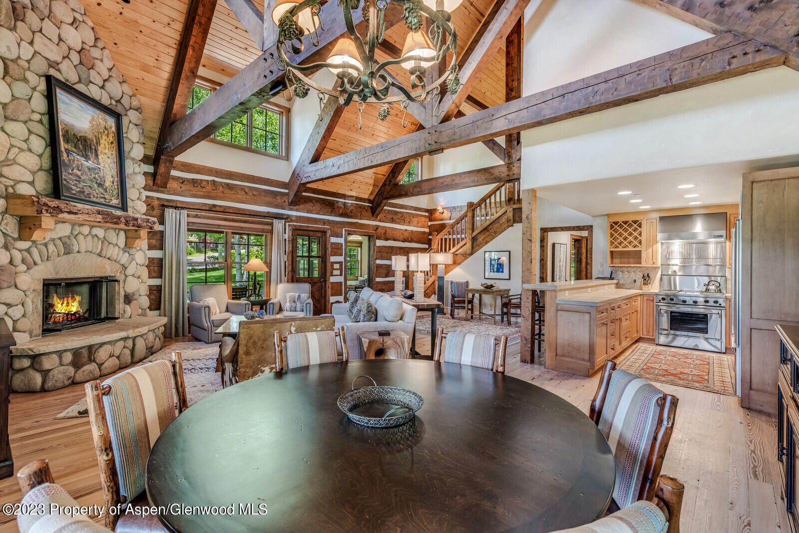 6 A Arbaney Ranch Road Basalt, CO 81621 - Photo 17 of 44 a living room with furniture and a fireplace