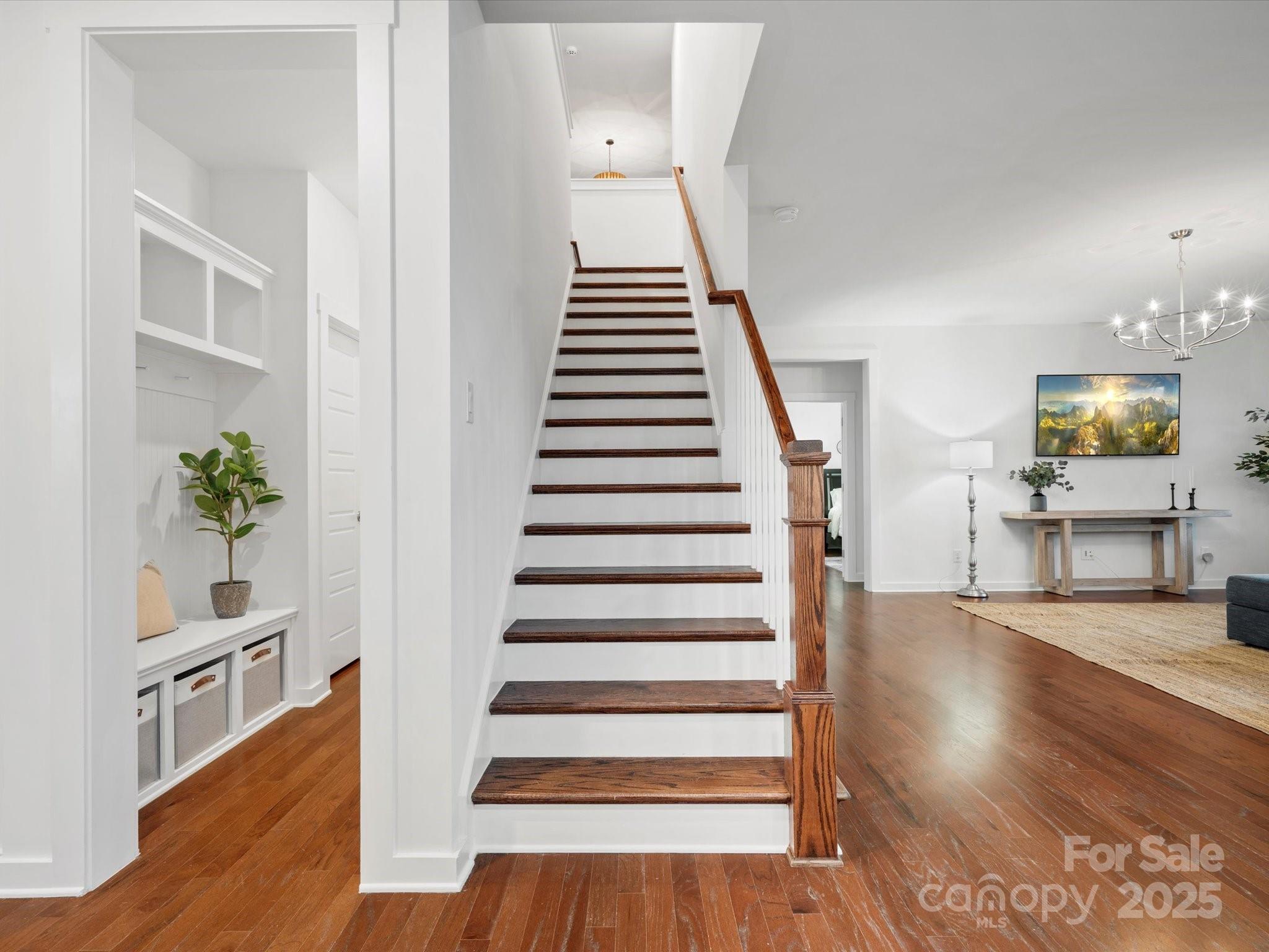 523 Rock Skip Way Fort Mill, SC 29708 - Photo 20 of 48 a view of entryway and hall with wooden floor