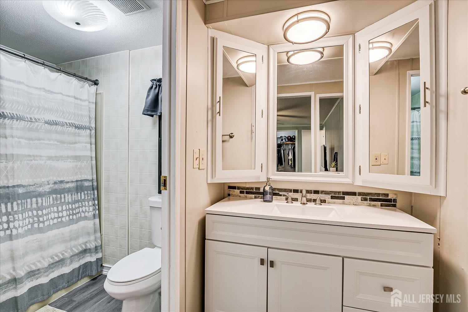 37 Whitman Road North Brunswick, NJ 08902 - Photo 21 of 39 a bathroom with a sink a toilet and shower