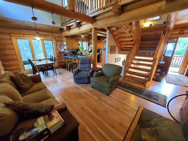 a outdoor living space with furniture