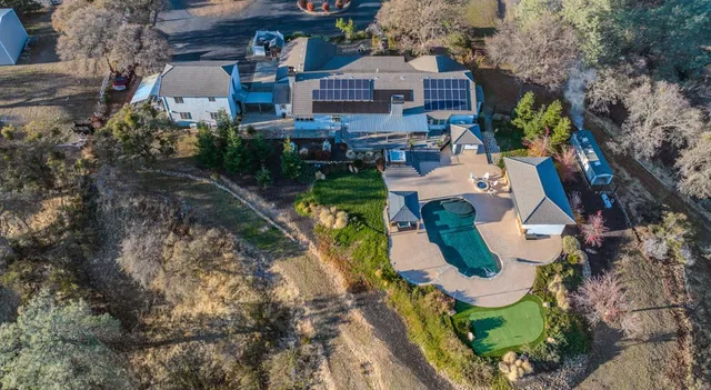 a view of a house with sitting area