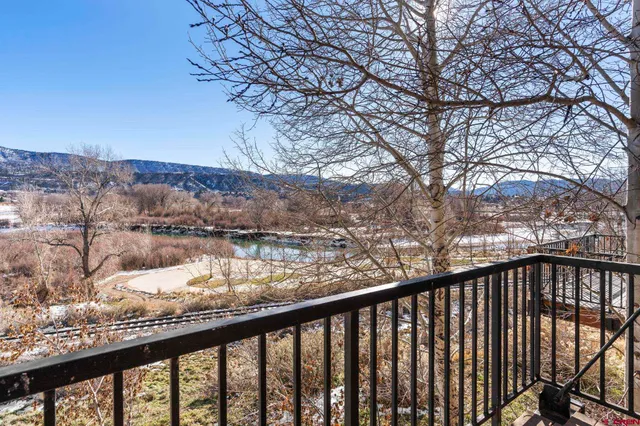 a city view from a balcony