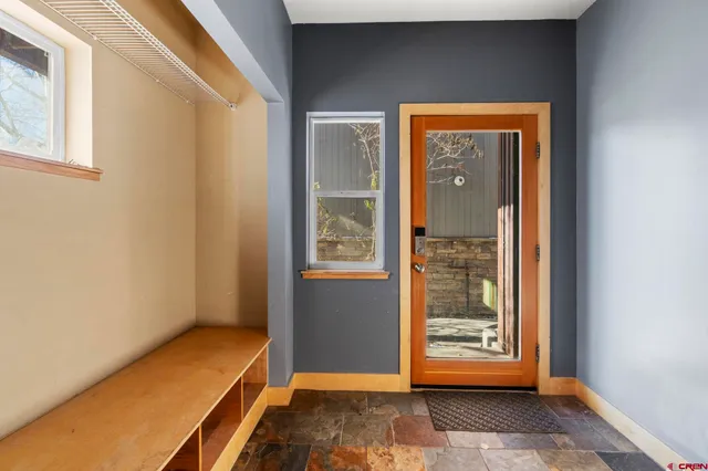 a view of an front door