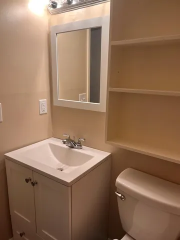 a bathroom with a sink and a toilet