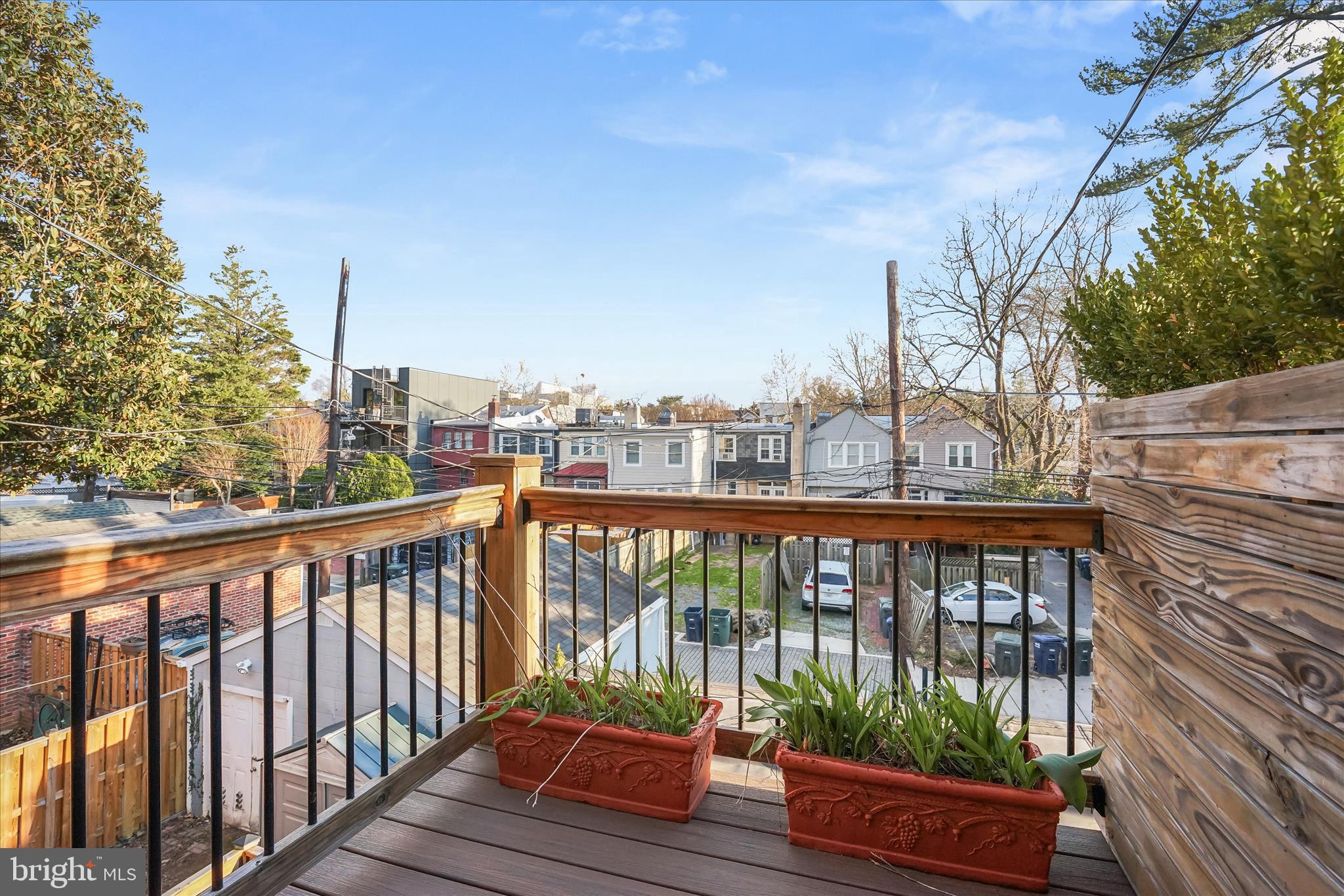 3626 T Street Northwest Washington, DC 20007 - Photo 19 of 61 a view of roof deck with wooden fence and floor