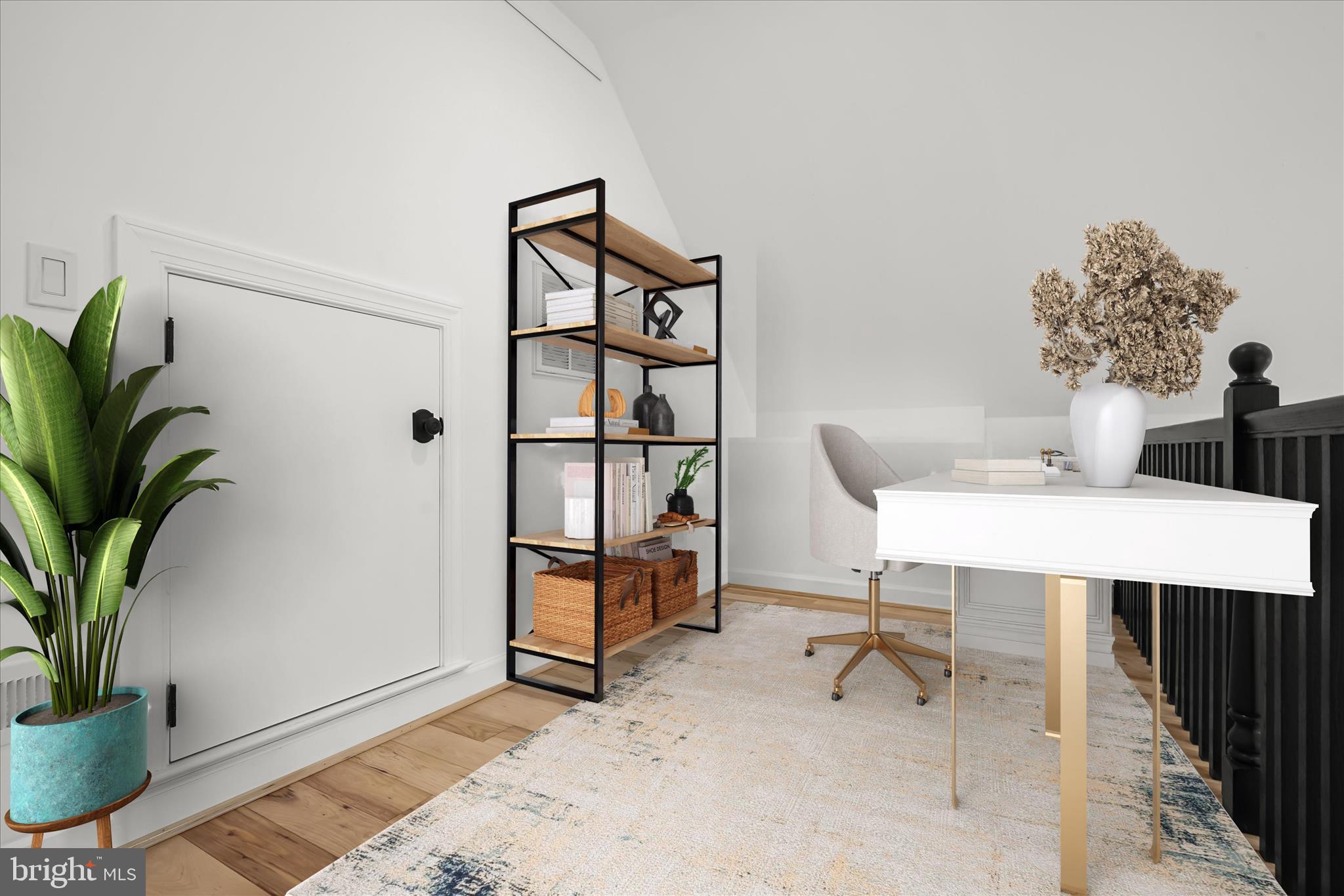 3626 T Street Northwest Washington, DC 20007 - Photo 21 of 61 a view of a livingroom with furniture and a potted plant