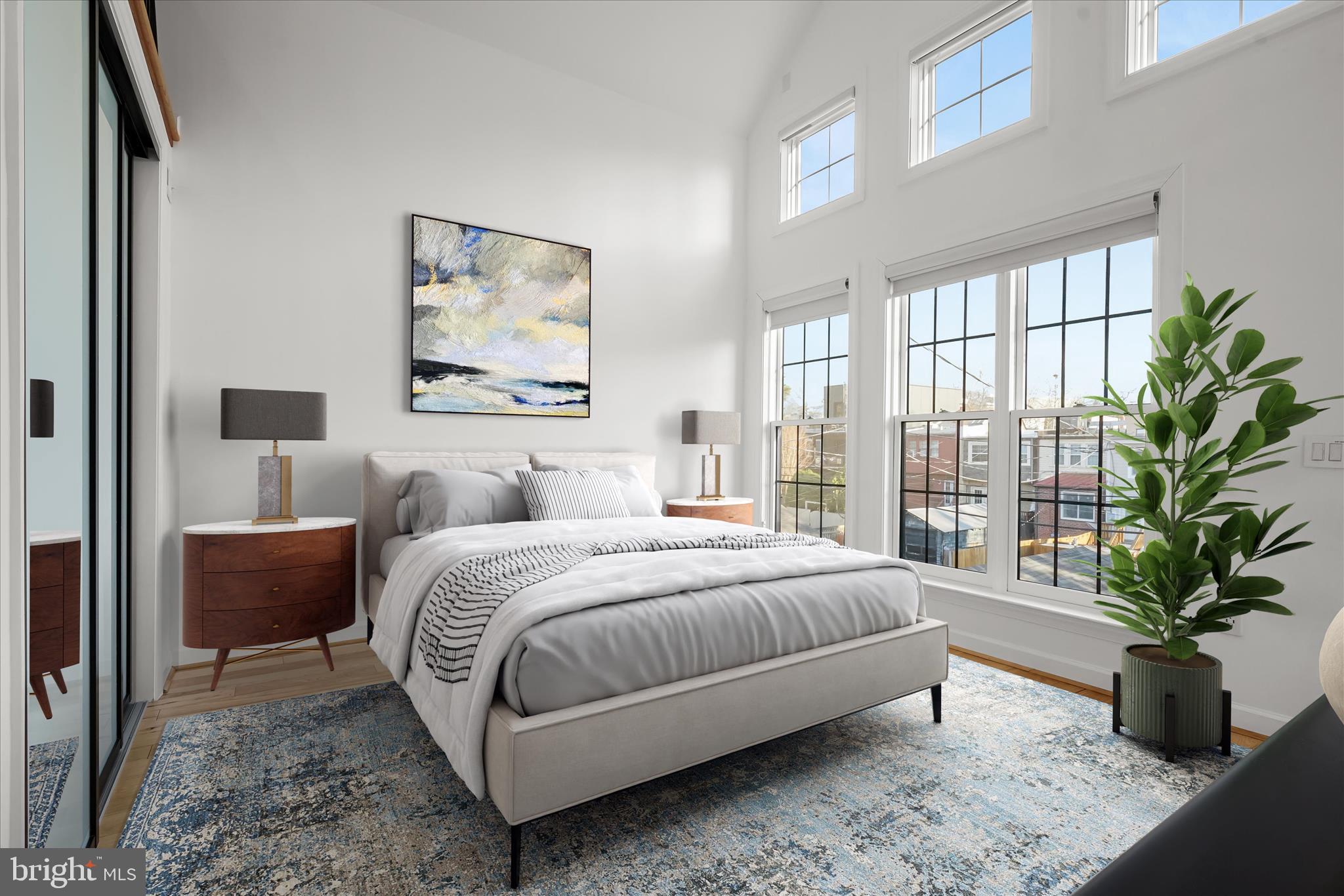 3626 T Street Northwest Washington, DC 20007 - Photo 4 of 61 a spacious bedroom with a bed and a potted plant