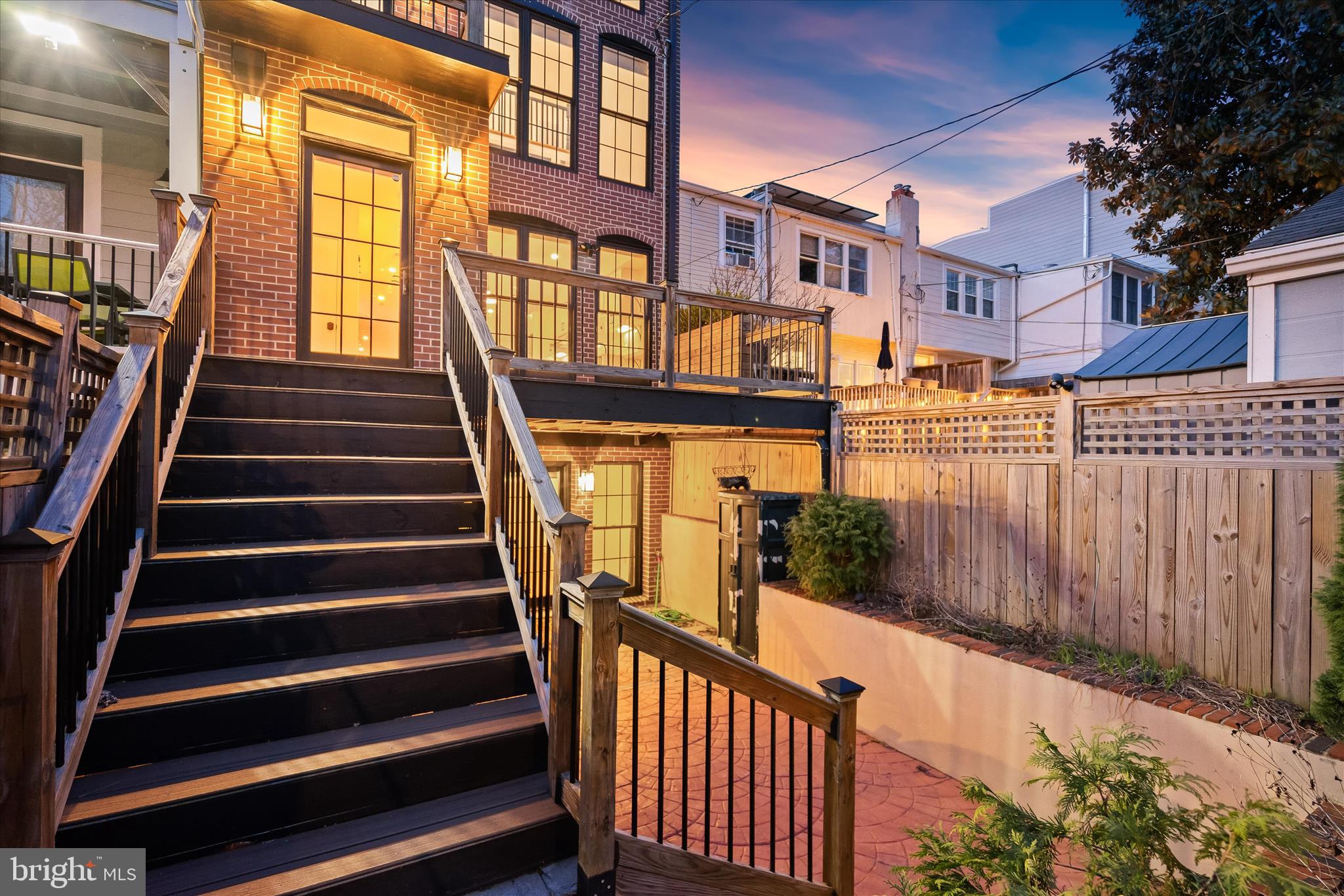 3626 T Street Northwest Washington, DC 20007 - Photo 52 of 61 Rear Exterior at Twilight