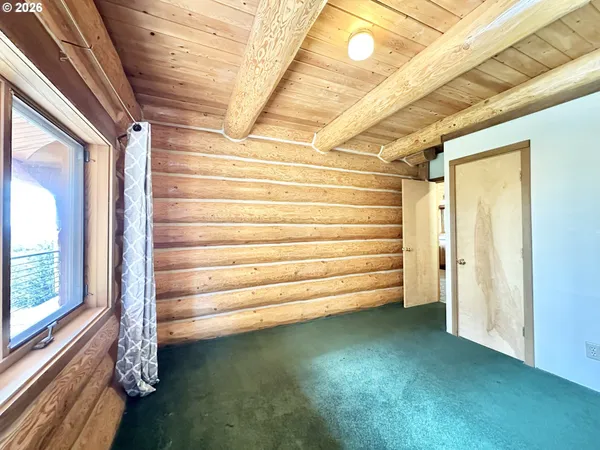 a view of closet area and garden