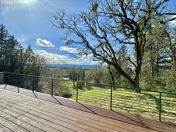 a view of a balcony