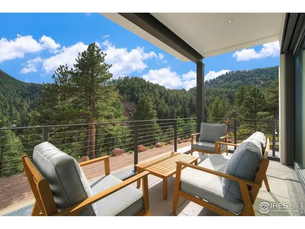 a view of a chairs in a balcony