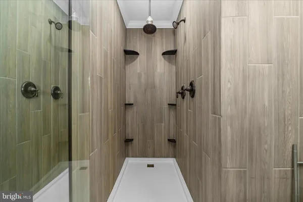 a view of a bathroom with a shower