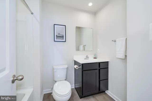 a room that has a bed in it