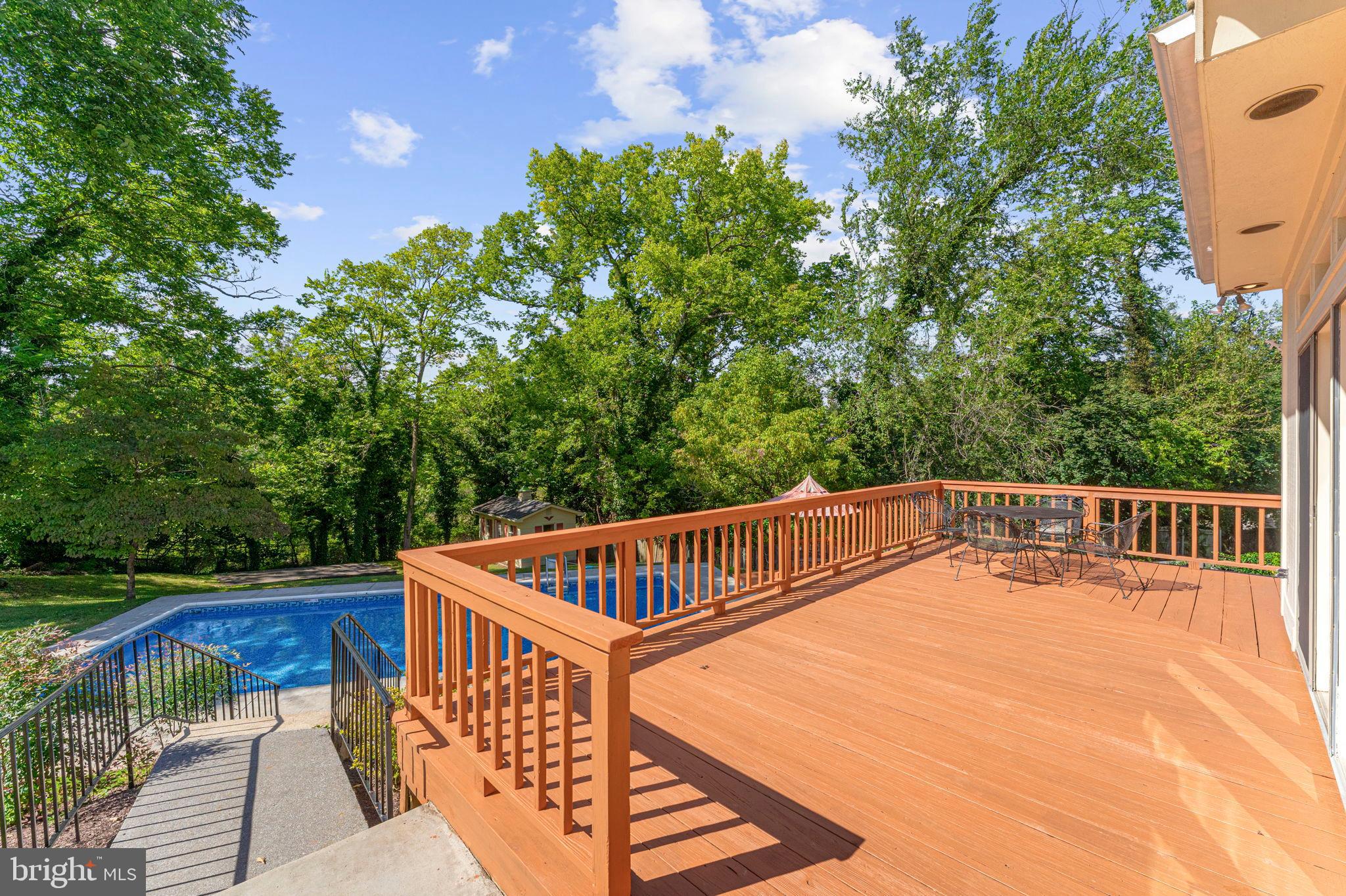 107 Roszel Road Winchester, VA 22601 - Photo 55 of 87 Rear Deck & Path to Pool