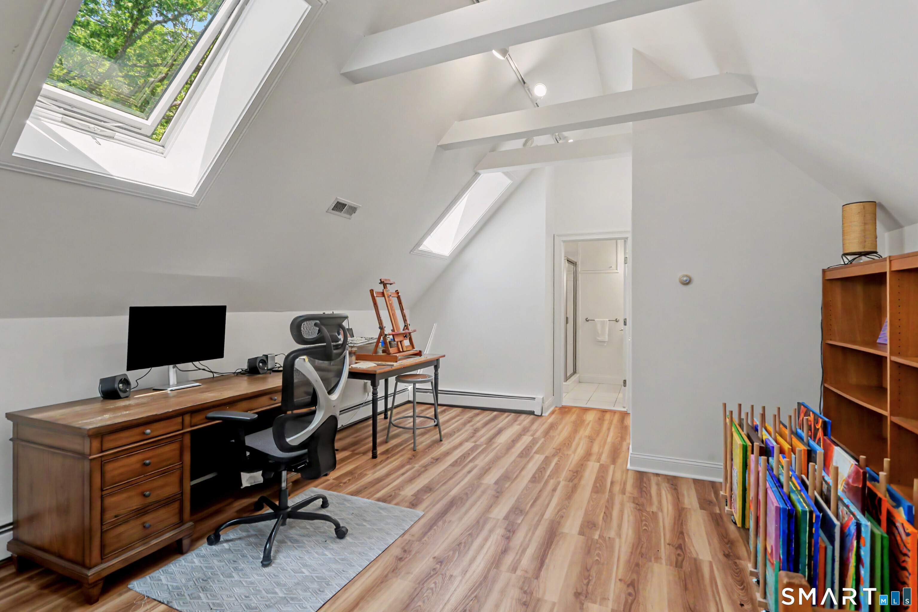 186 Compo Road South Westport, CT 06880 - Photo 24 of 40 The skylights add lots of light to the room. There is a view of the Bathroom from this view