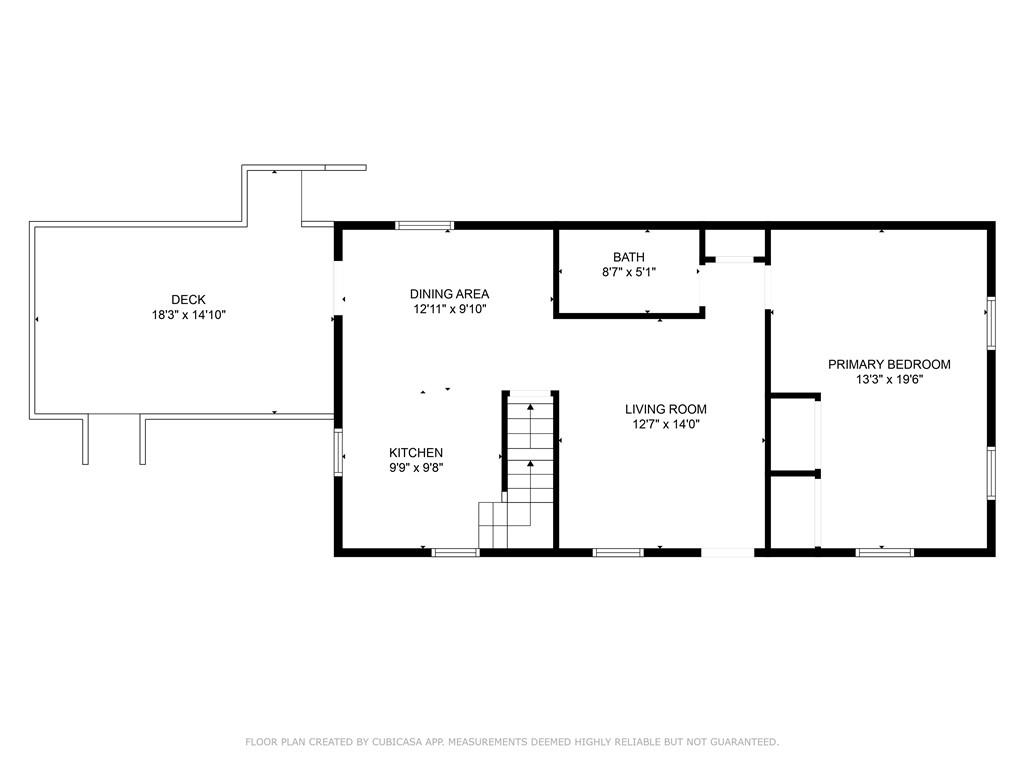 403 Filmore Road Pittsburgh, PA 15221 - Photo 32 of 35 Main level floor plan including the deck.