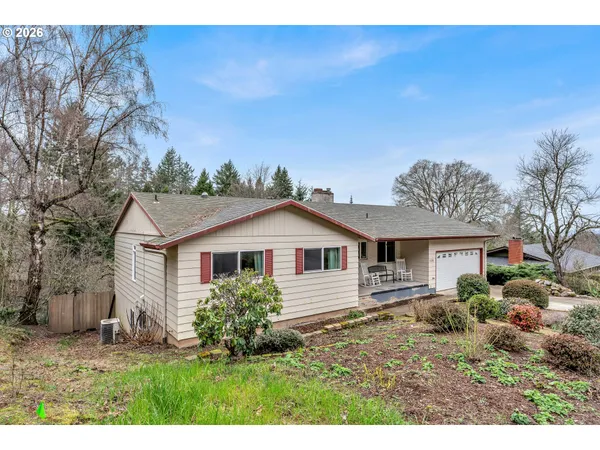 a house view with a garden space