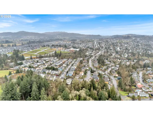 a view of city and mountain