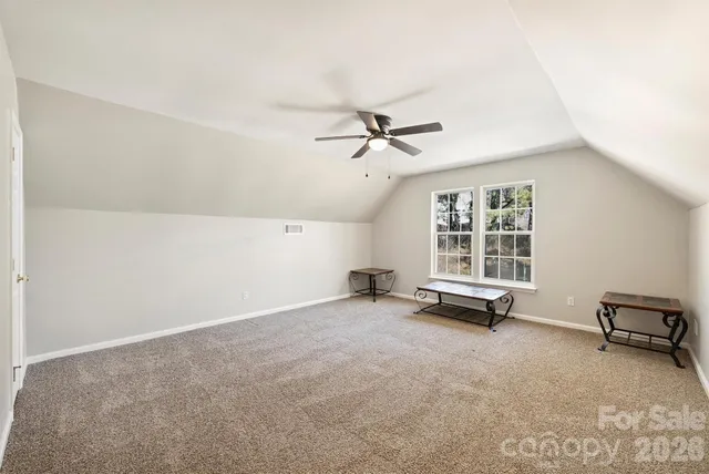 a view of a yard with an trees